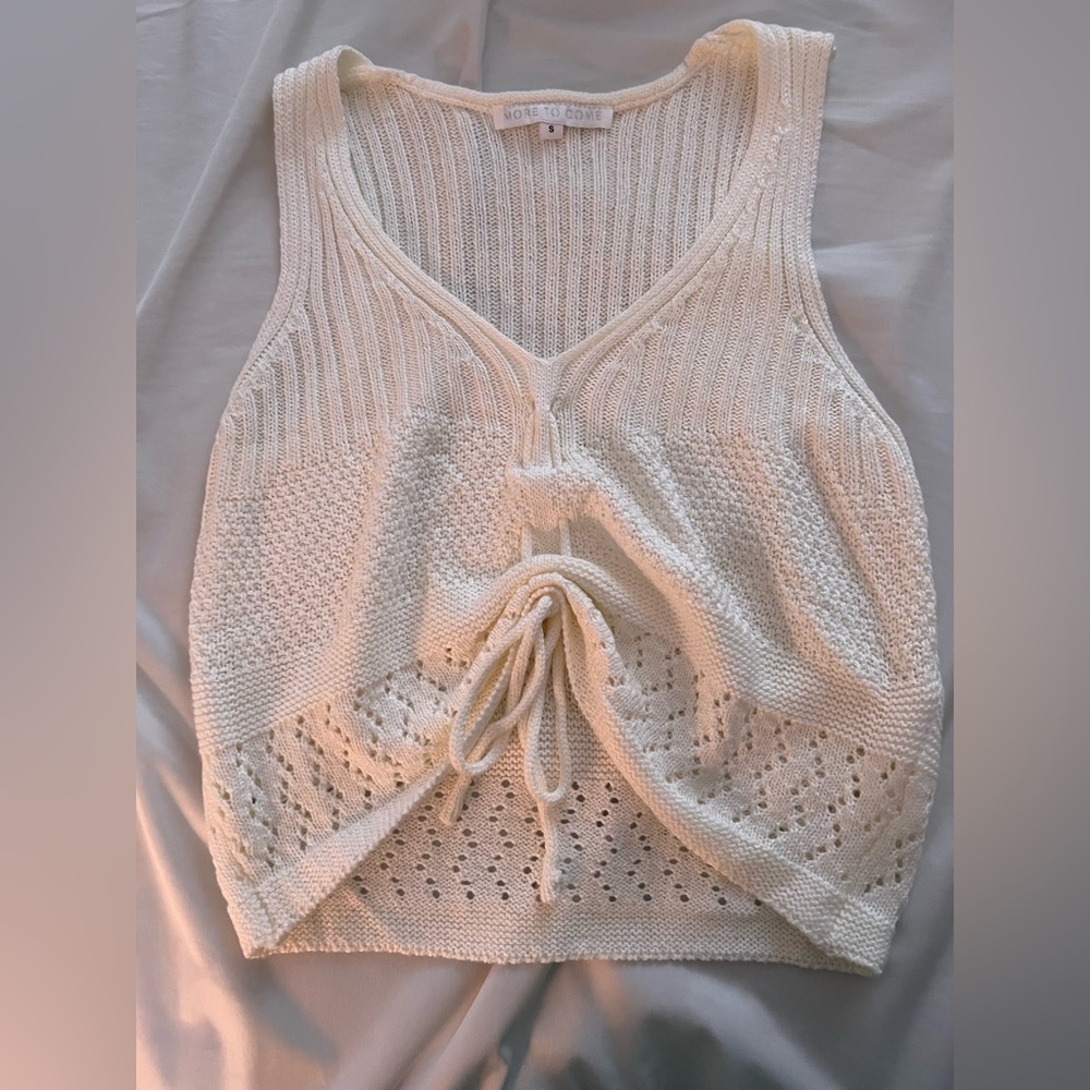 More To Come white sweater crop top NWOT
